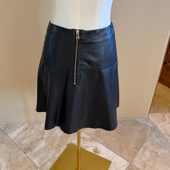 Milly Black Leather miniskirt, size small - Picture 2 of 6